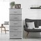 Sorbus Narrow 5 Drawers Nightstand with Steel Frame, Wood Top, Easy Pull Fabric Bins for Home, Bedroom, Office & Dorm